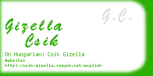 gizella csik business card